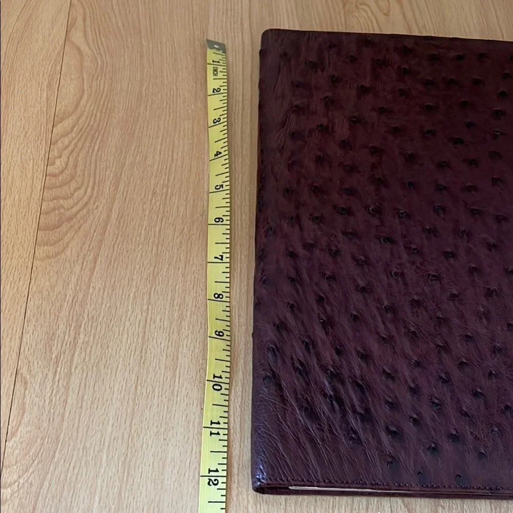 Elegant Burgundy Leather Executive Portfolio